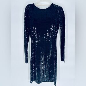 Michael Kors Black Sequin Dress XS